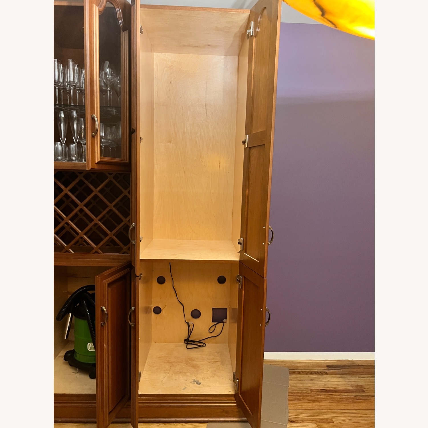 Dark Brown Wood Media Storage - image-11