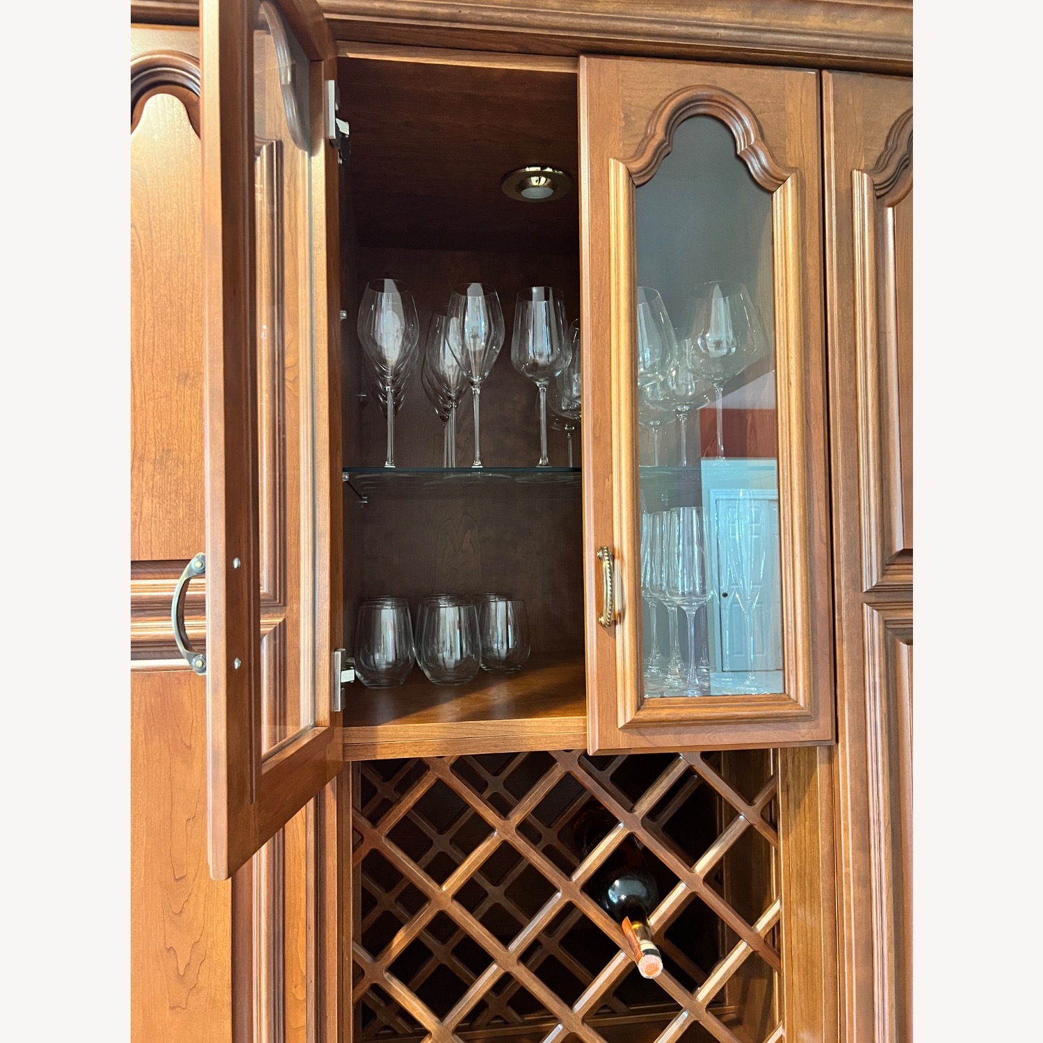 Dark Brown Wood Media Storage - image-7