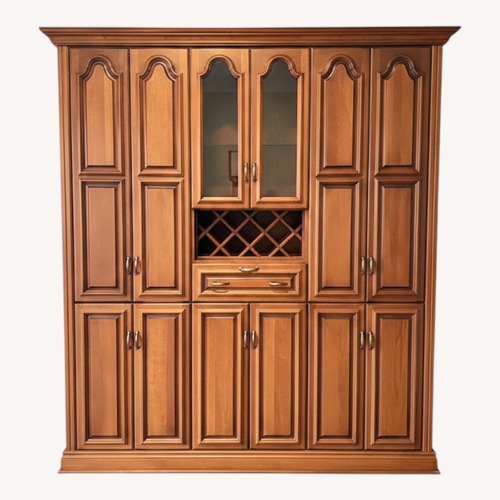 Used Dark Brown Wood Media Storage for sale on AptDeco