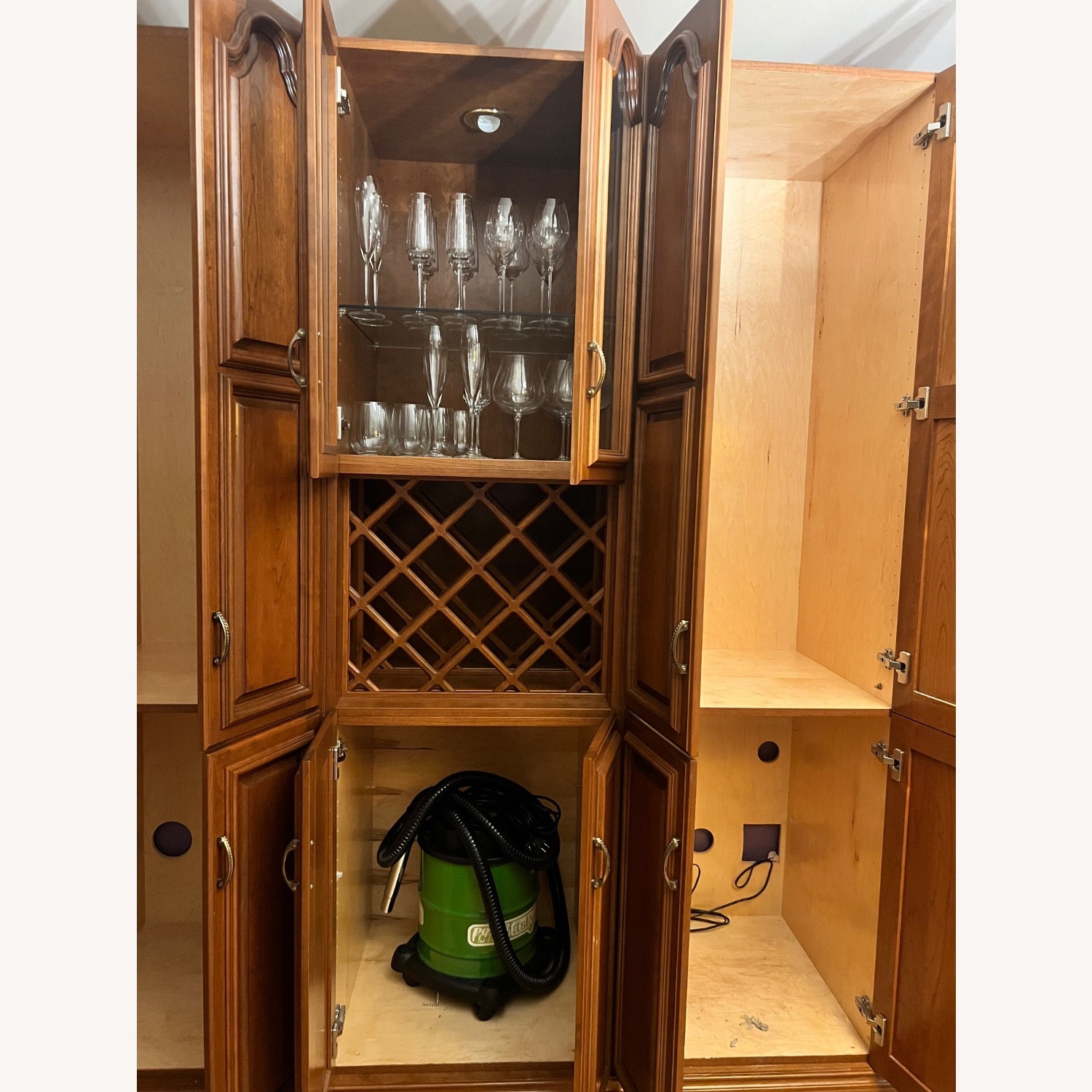 Dark Brown Wood Media Storage - image-10