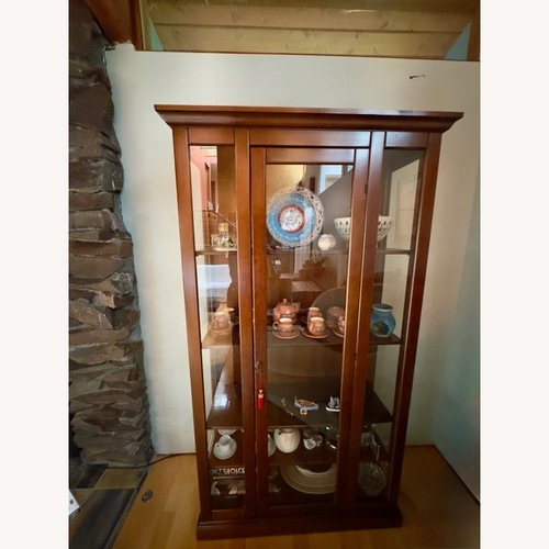Used Italian-made Vitrine in Solid Walnut and Glass for sale on AptDeco