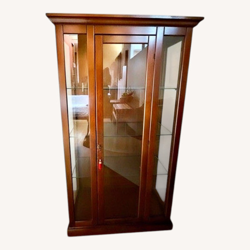 Used Italian-made Vitrine in Solid Walnut and Glass for sale on AptDeco