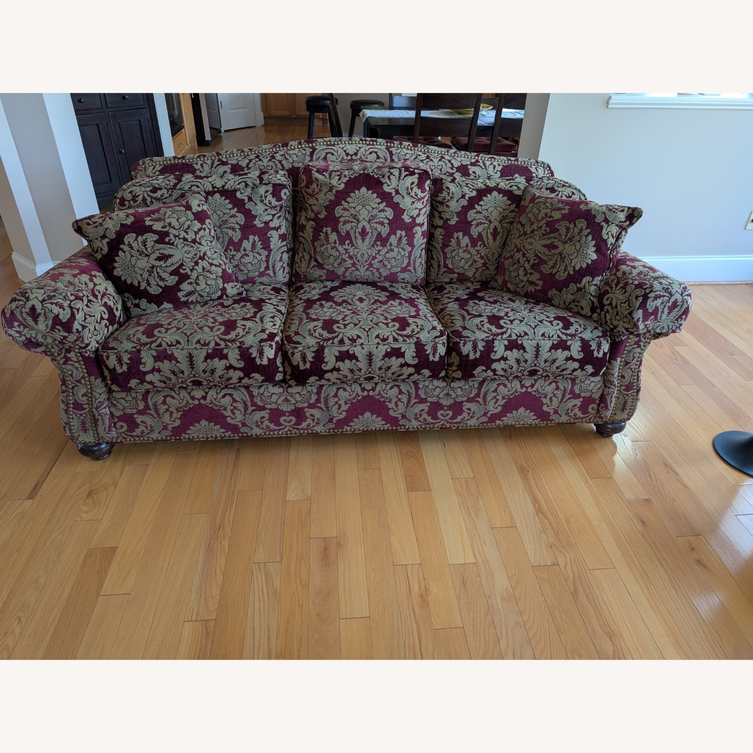 Ethan Allen Fabric 3+ Seater Sofa - image-9