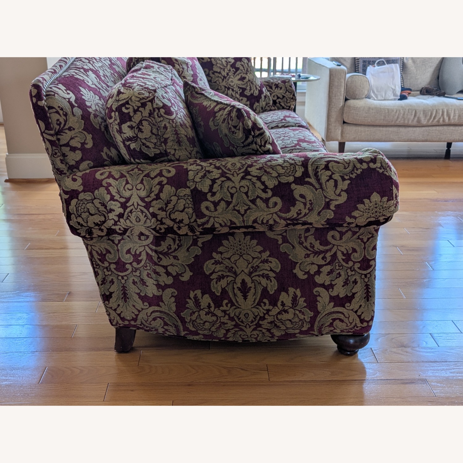 Ethan Allen Fabric 3+ Seater Sofa - image-8