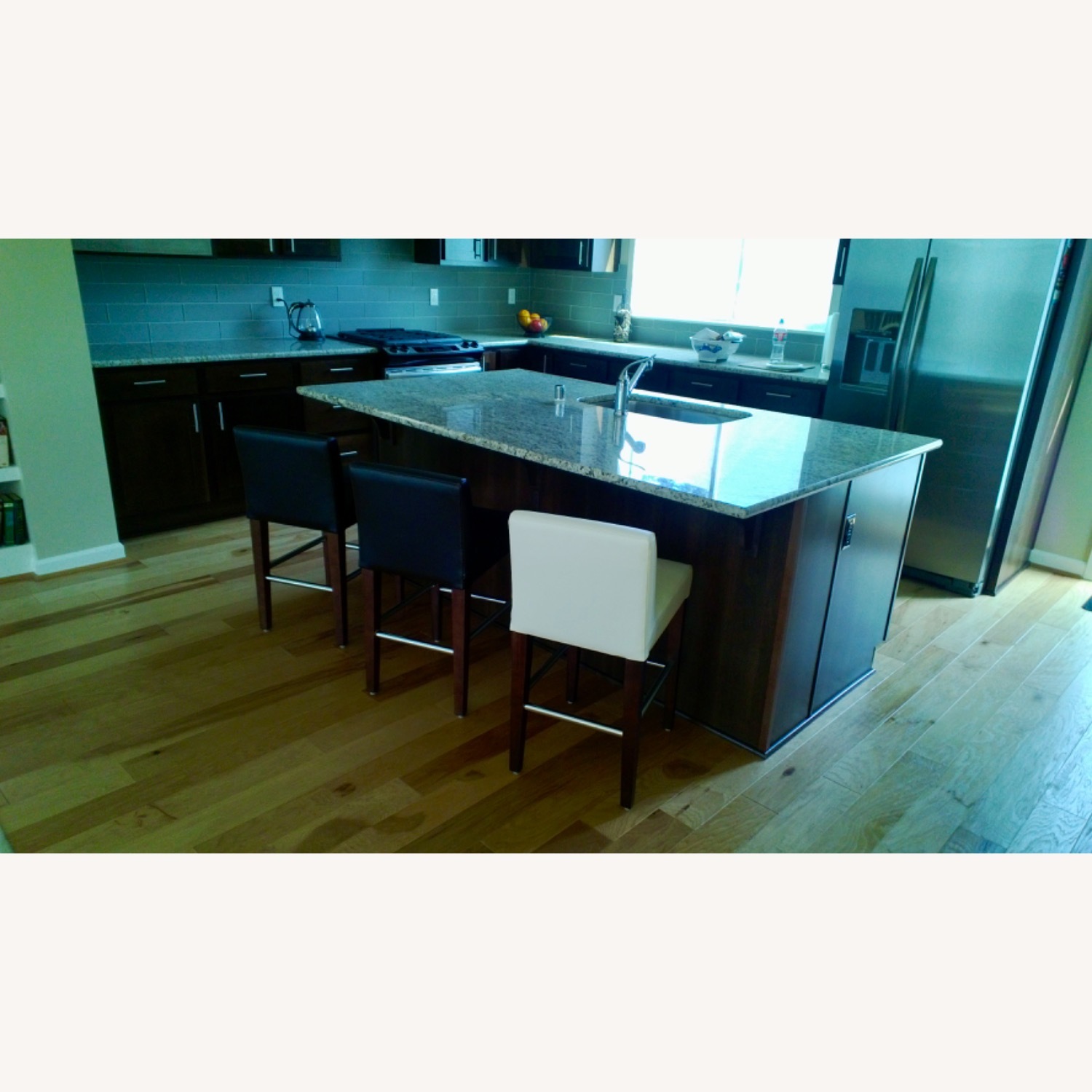 Modern Italian Leather Counter Stools - image-3