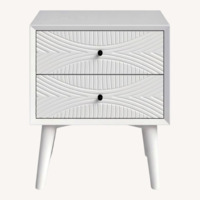 AllModern London White Wood Nightstands