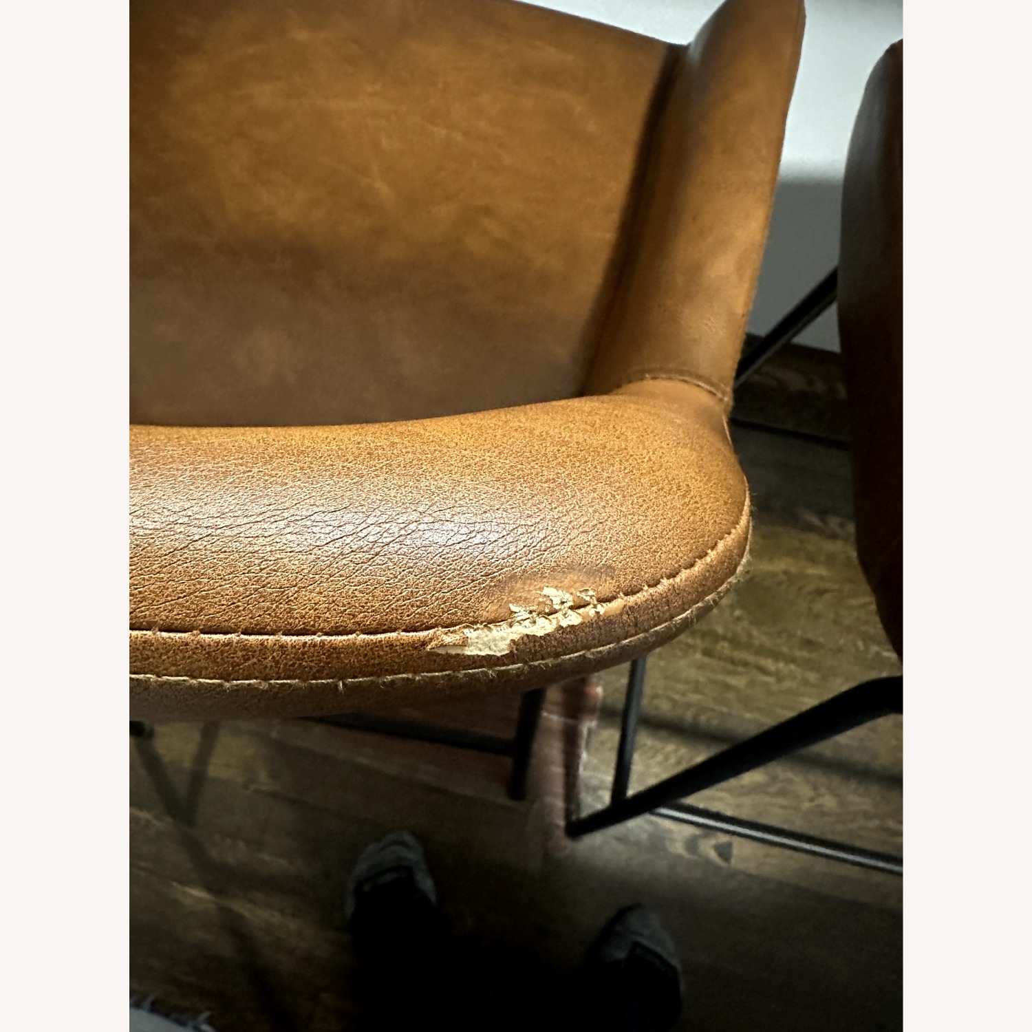 AllModern Embrey Light Brown Leather Stools - image-6