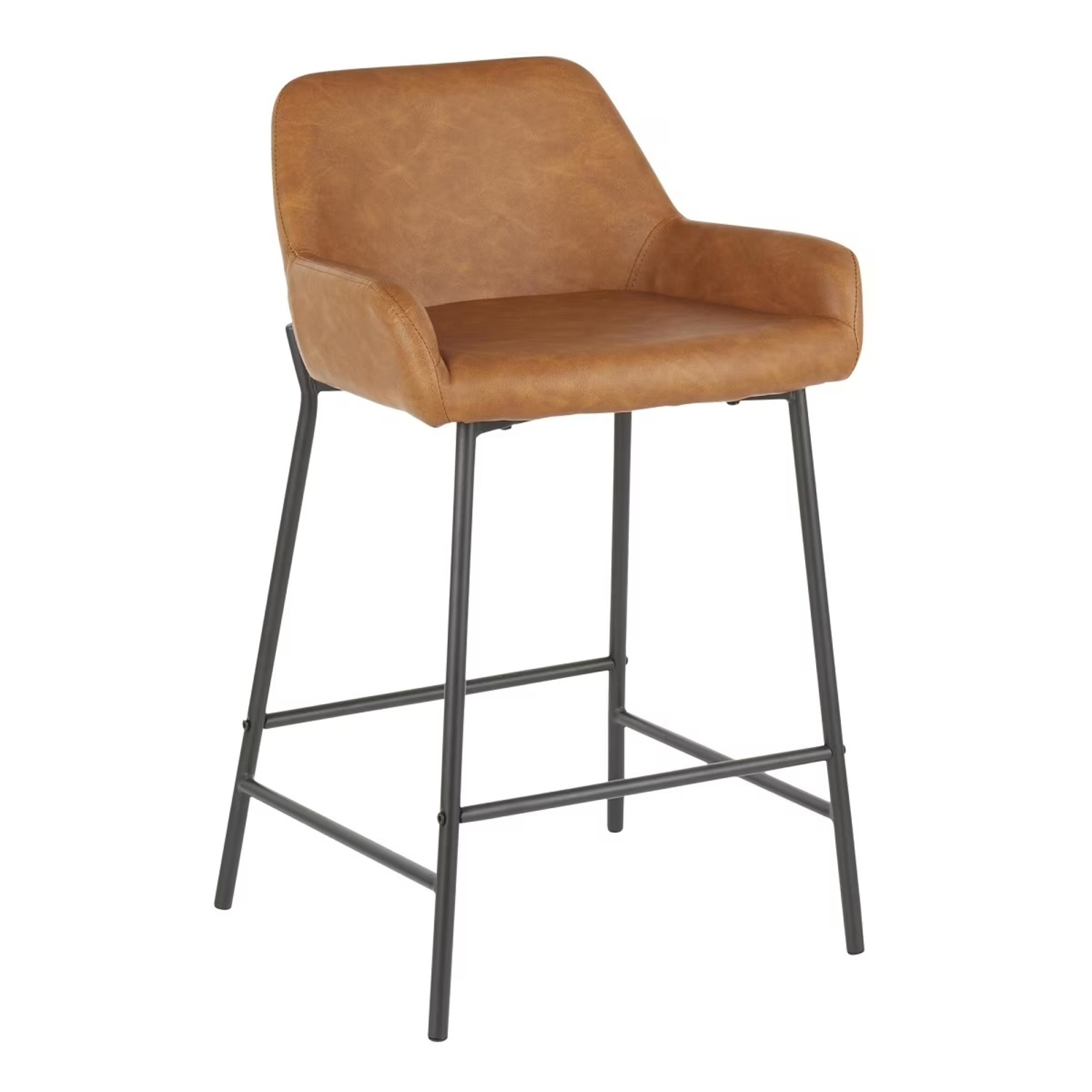 AllModern Embrey Light Brown Leather Stools - image-7
