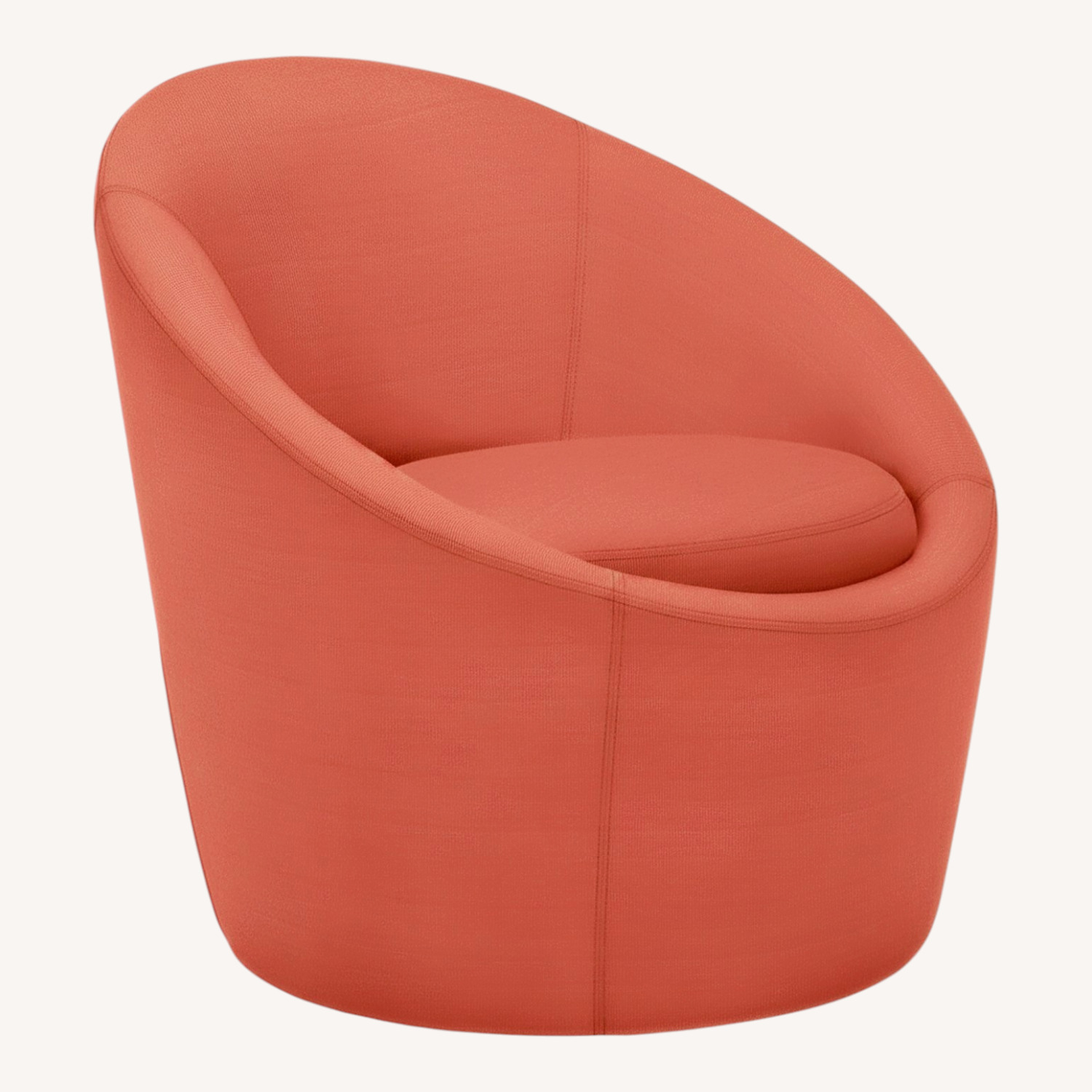 Room & Board Crest Orange Fabric Swivel Chair - image-0