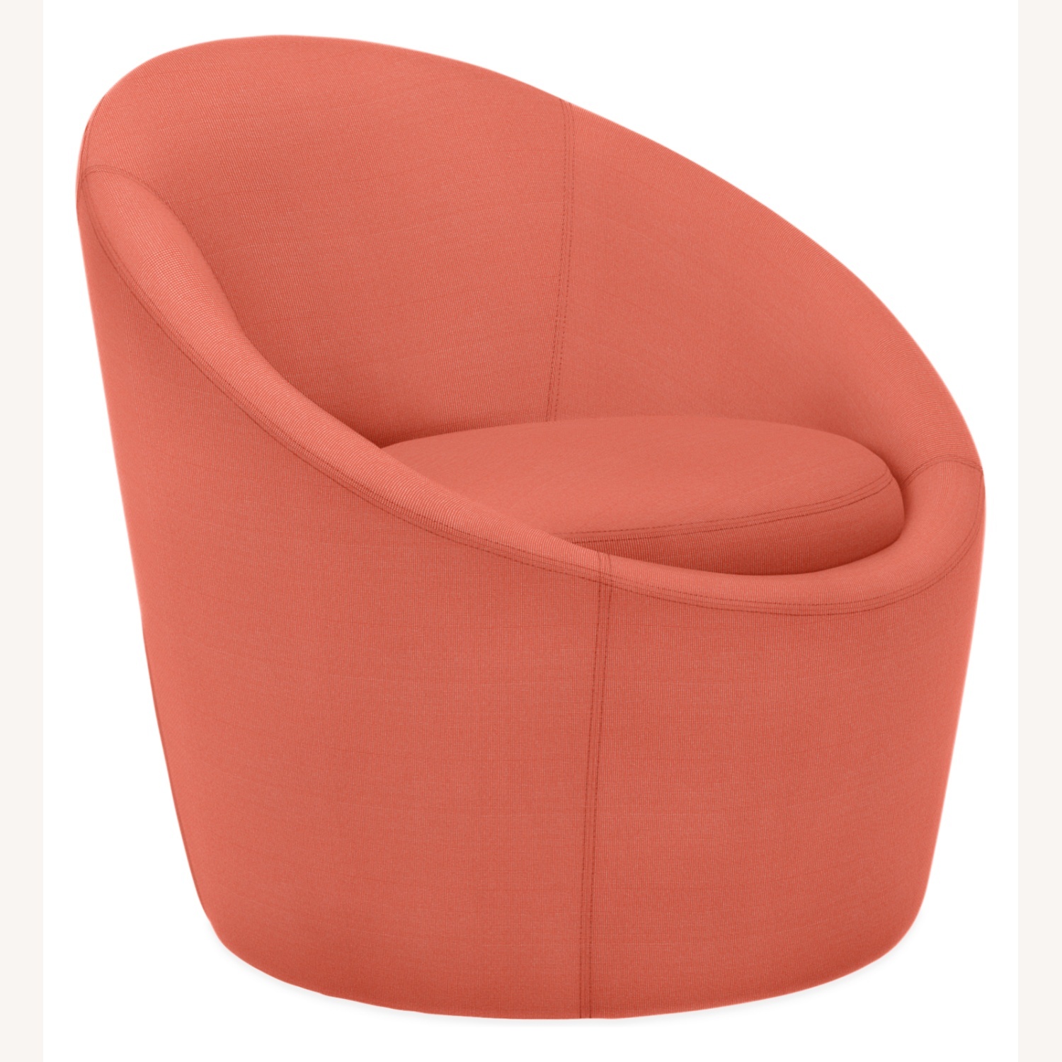 Room & Board Crest Orange Fabric Swivel Chair - image-4