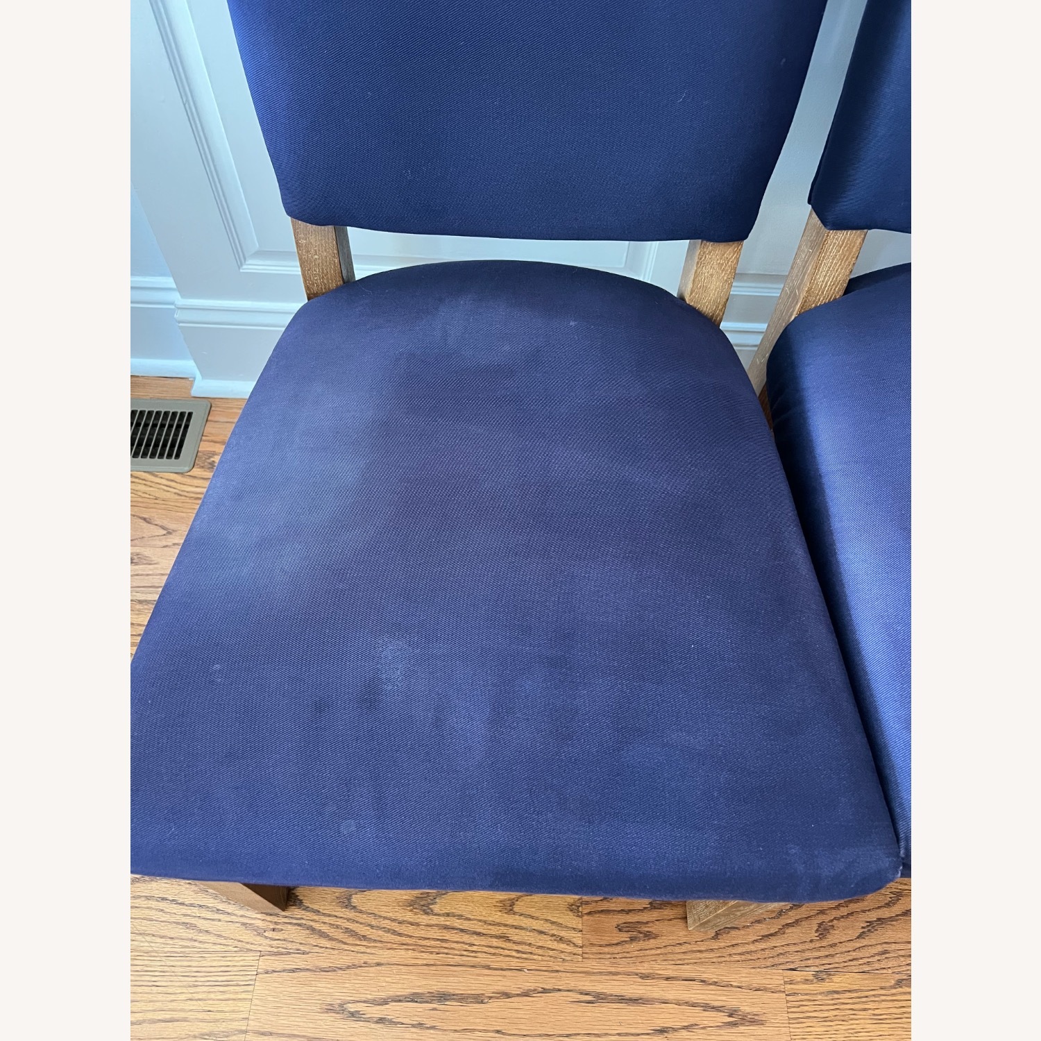Pottery Barn Ashton Blue Fabric Dining Chairs - image-2