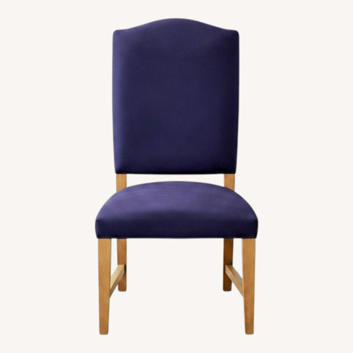 Used Pottery Barn Ashton Blue Fabric Dining Chairs for sale on AptDeco