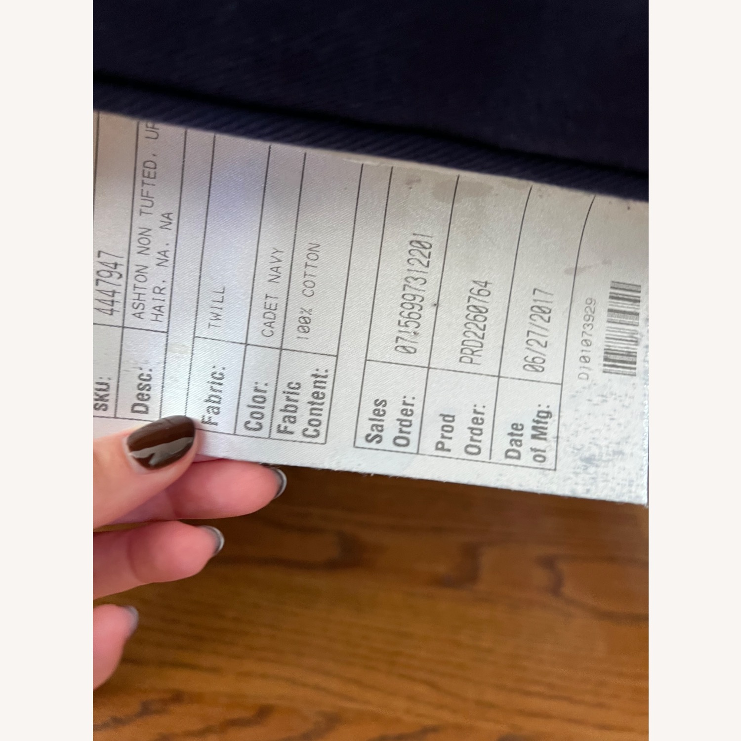 Pottery Barn Ashton Blue Fabric Dining Chairs - image-6