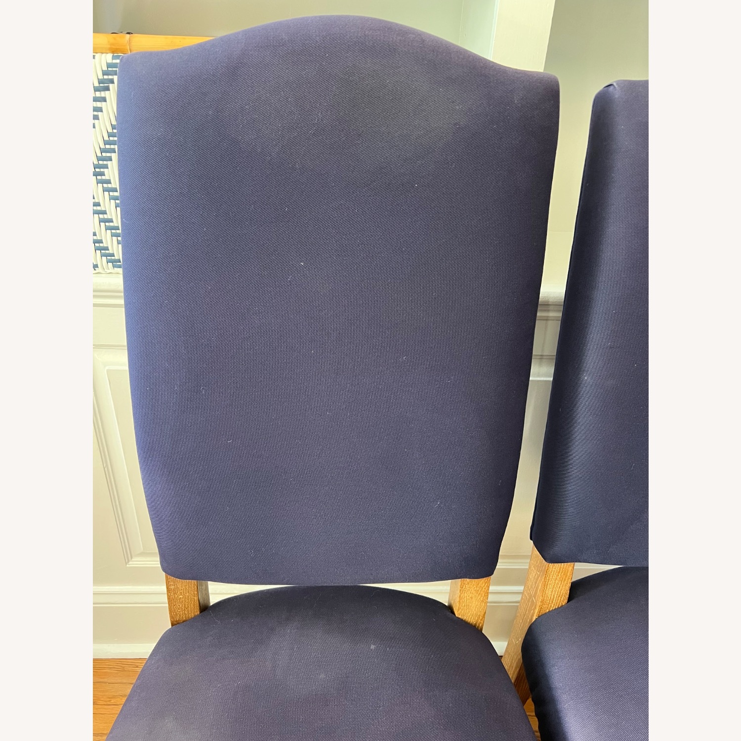 Pottery Barn Ashton Blue Fabric Dining Chairs - image-3