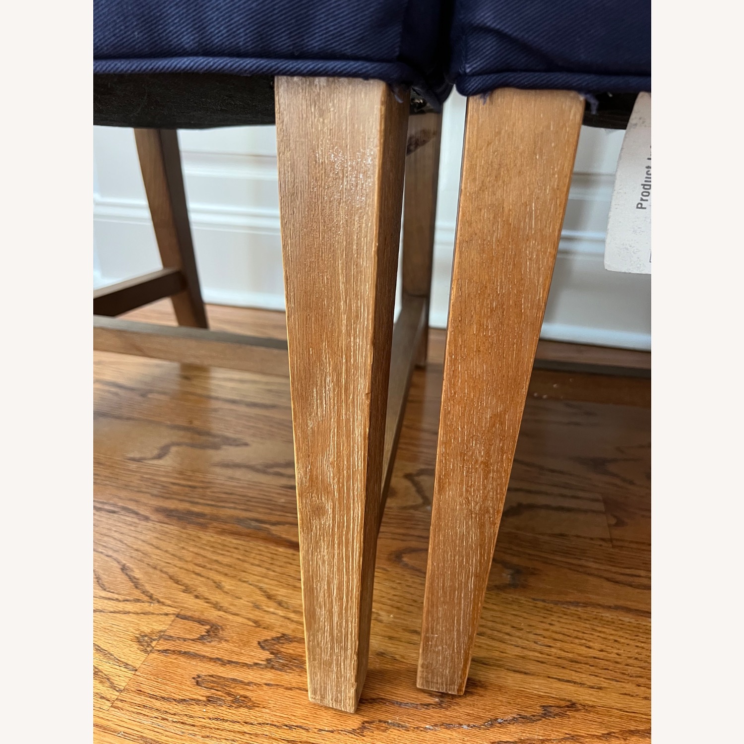 Pottery Barn Ashton Blue Fabric Dining Chairs - image-10