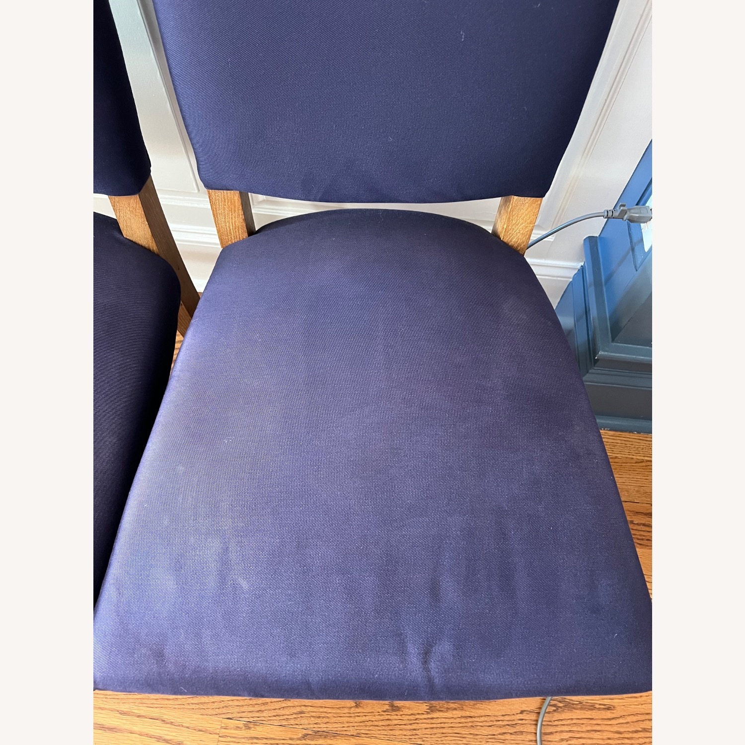 Pottery Barn Ashton Blue Fabric Dining Chairs - image-5