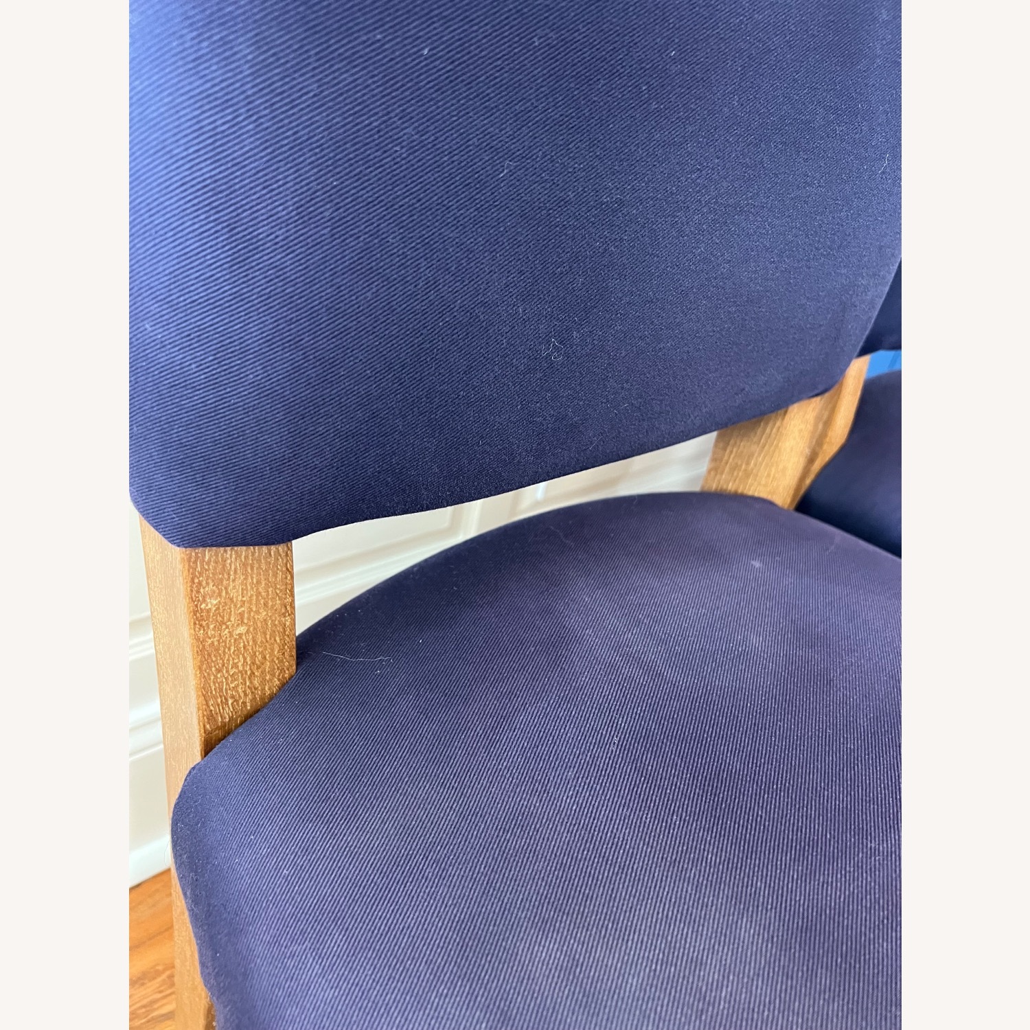 Pottery Barn Ashton Blue Fabric Dining Chairs - image-11