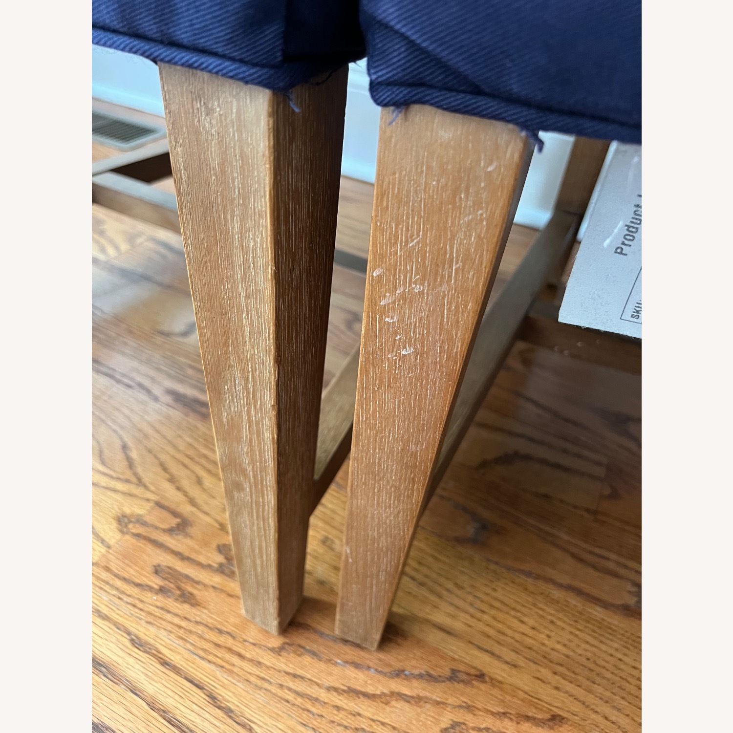 Pottery Barn Ashton Blue Fabric Dining Chairs - image-9