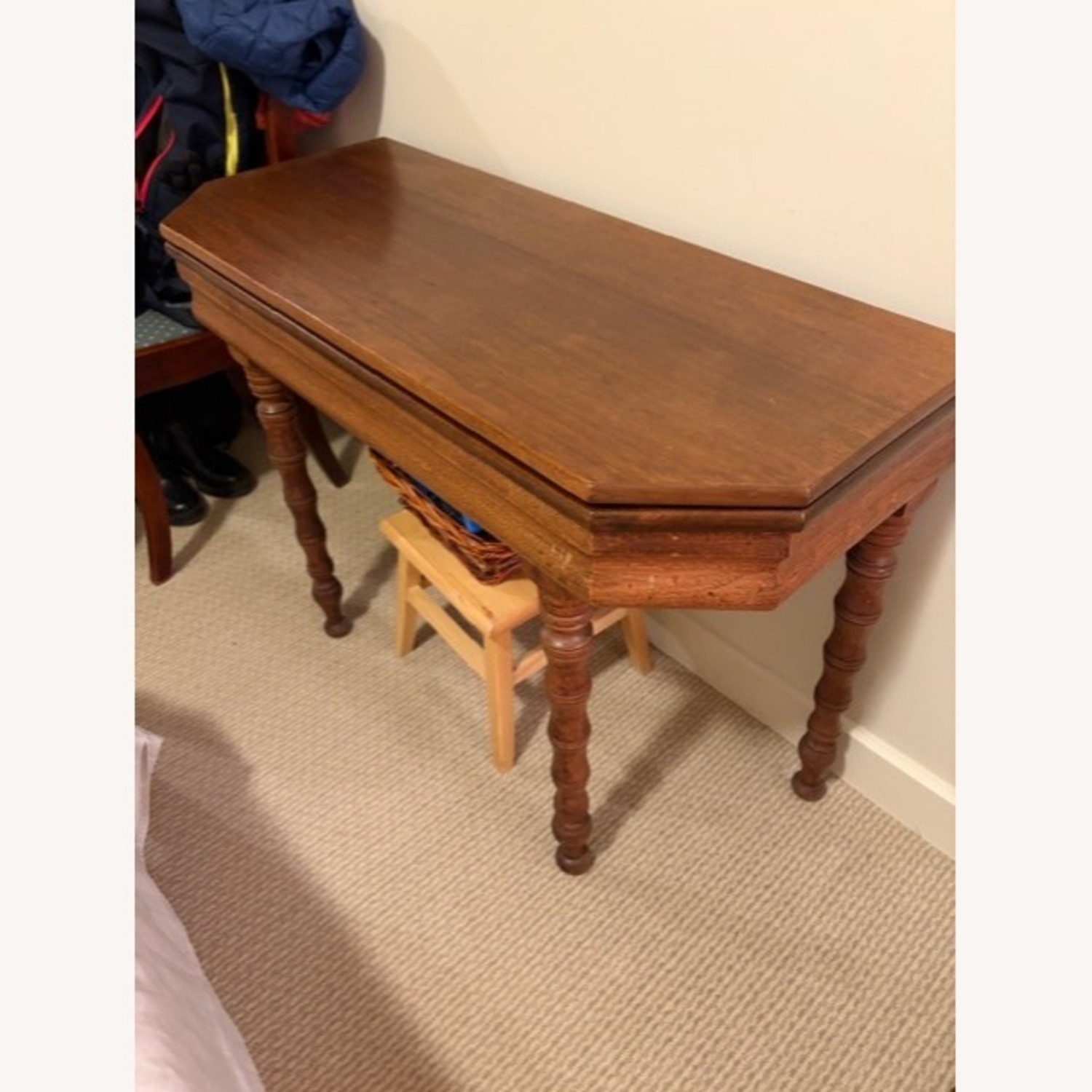 Vintage/Antique Finds Dark Brown Wood Side Table - image-0