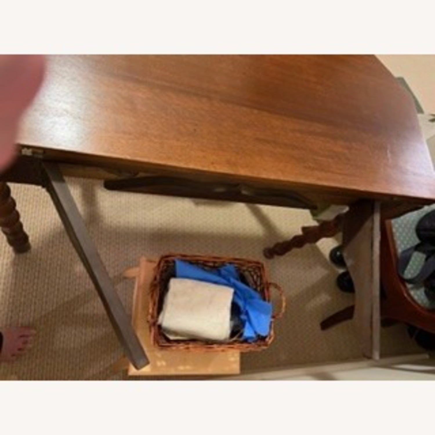 Vintage/Antique Finds Dark Brown Wood Side Table - image-2