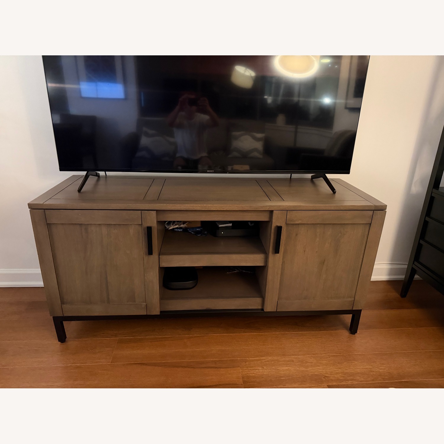 Crate & Barrel Wyatt 60" Media Console Grey - image-1