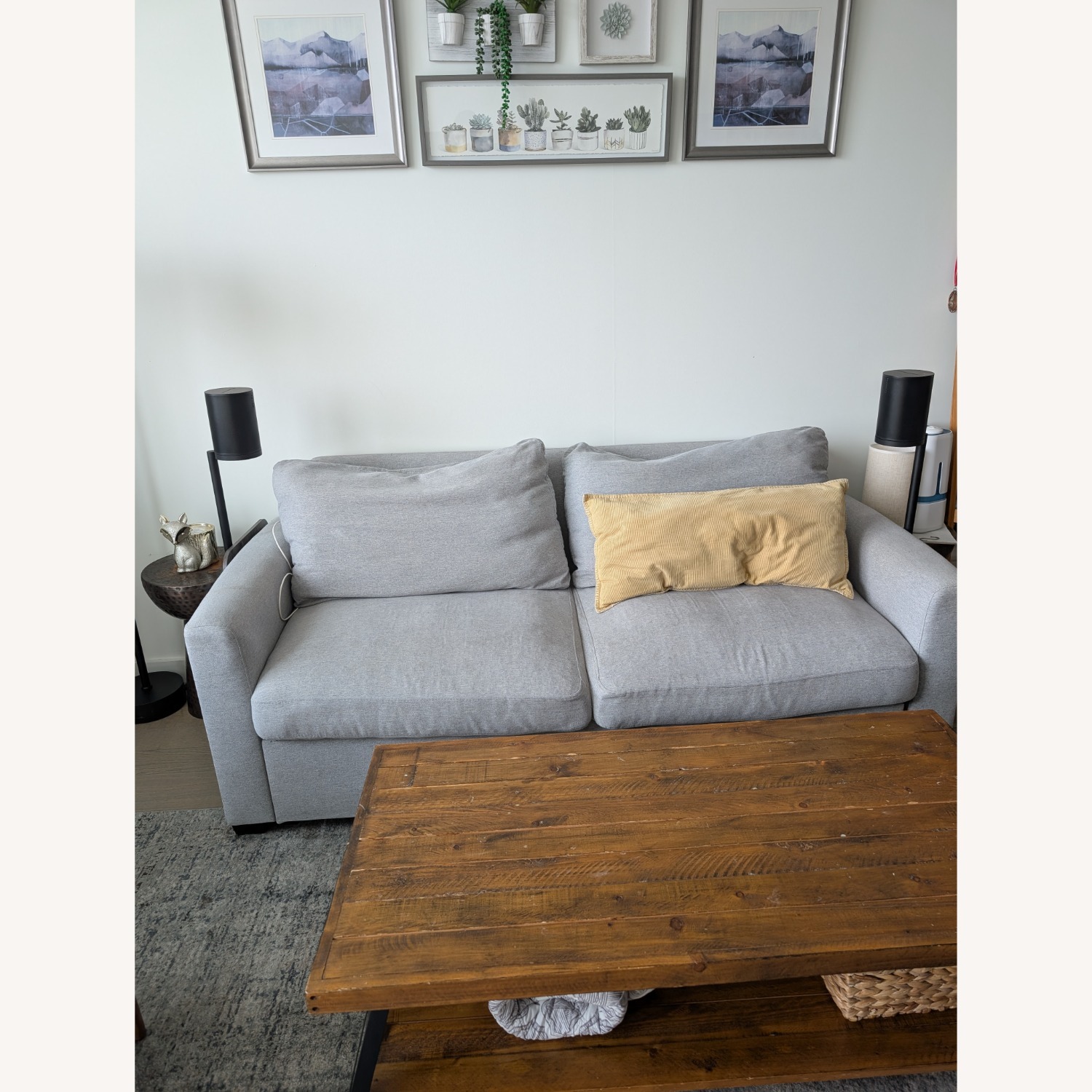 Raymour & Flanigan Mia Klik Klak Light Gray Fabric Sleeper Sofa - image-1