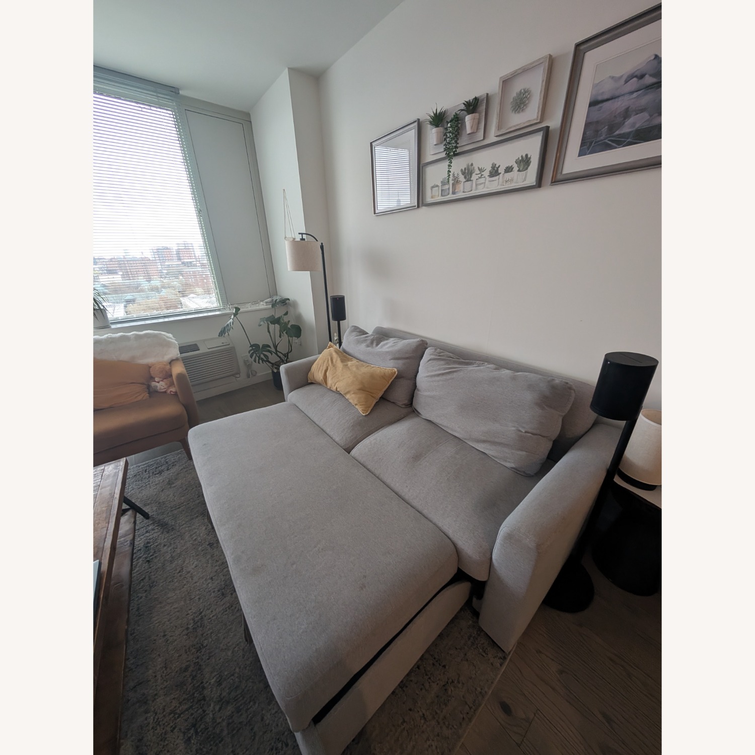 Raymour & Flanigan Mia Klik Klak Light Gray Fabric Sleeper Sofa - image-7