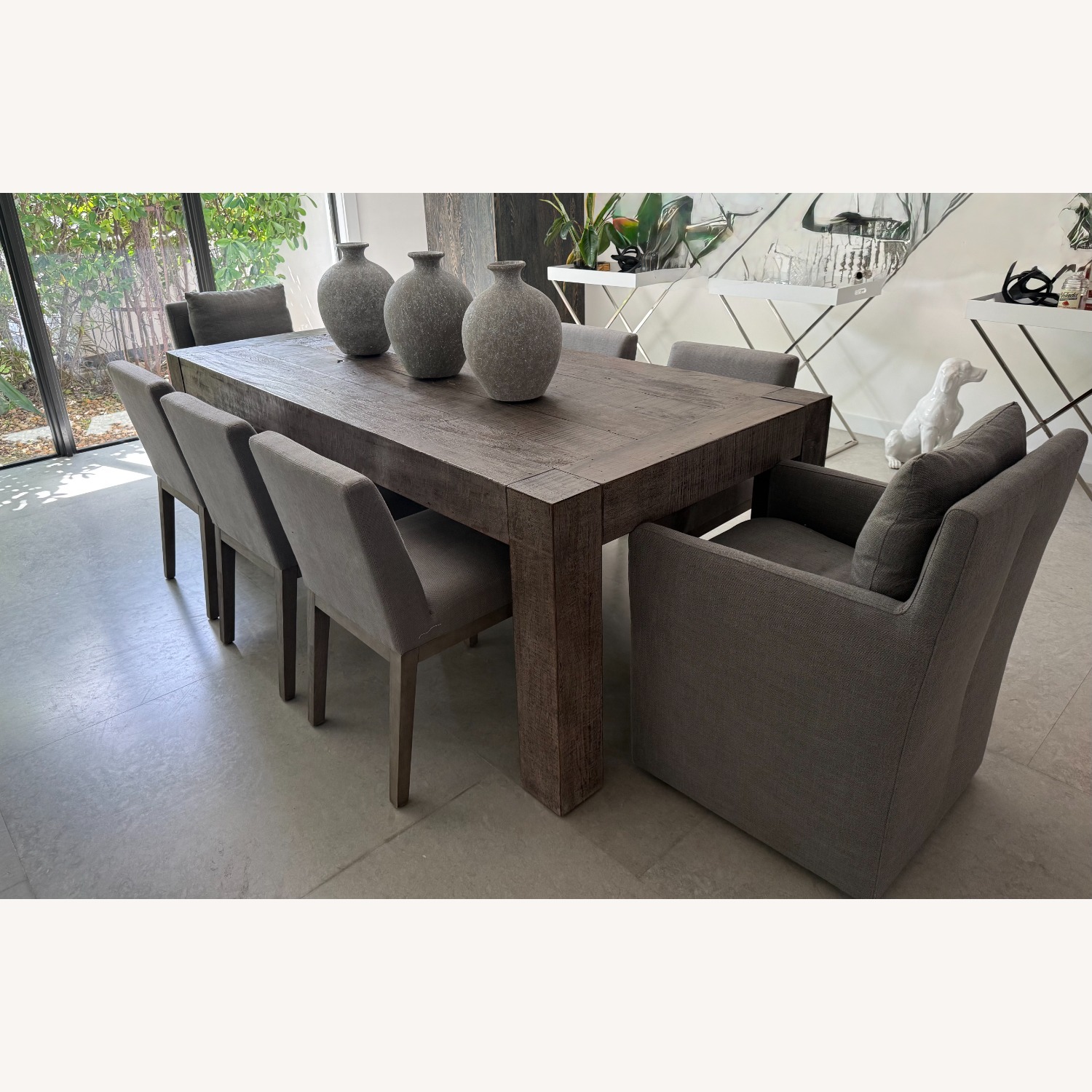 Restoration Hardware Unique Dinnig Table and Chairs - image-2