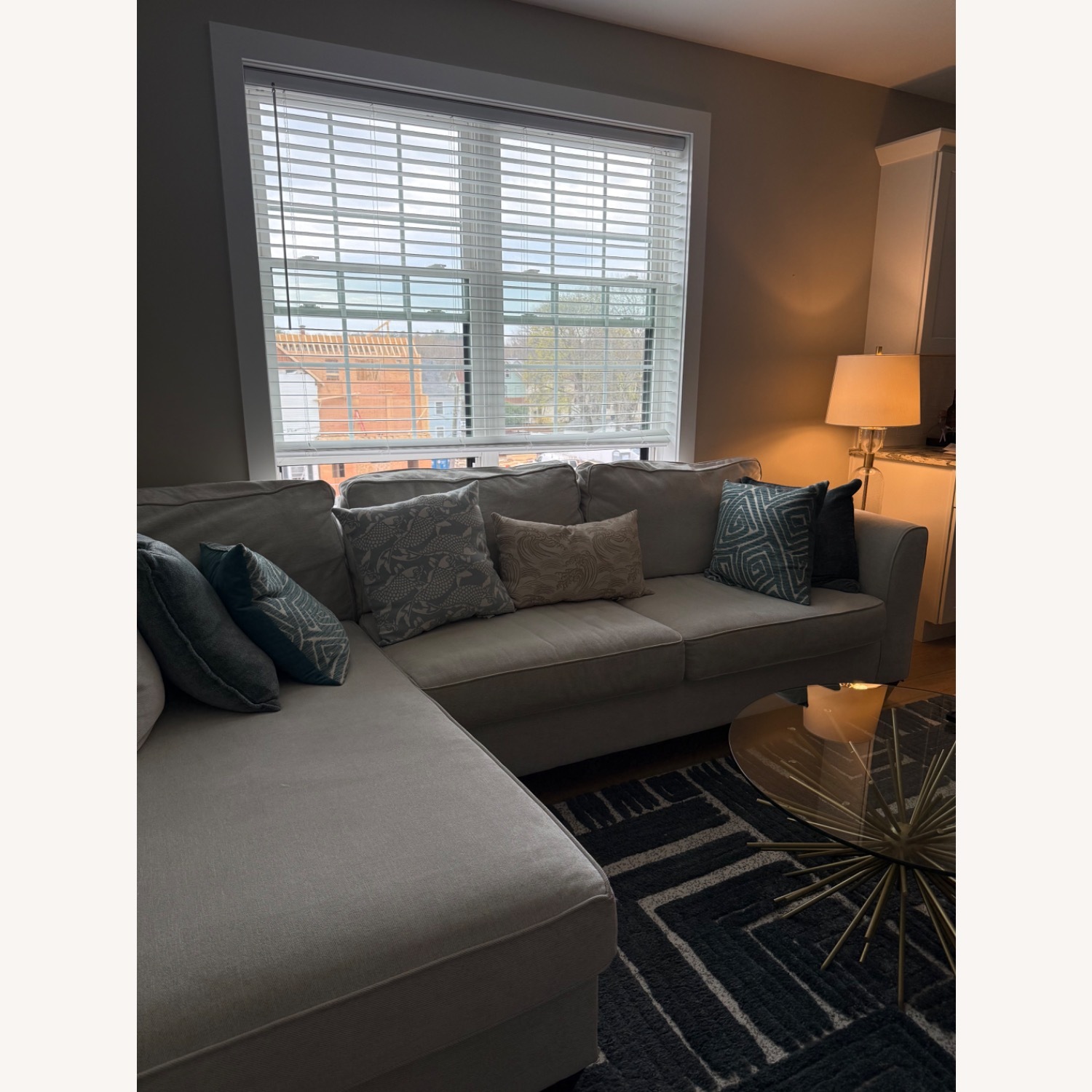 Jordan’s Light Beige Sectional Sofa with Chaise - image-6