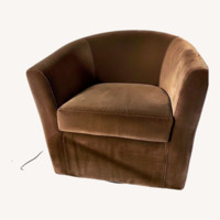 Pottery Barn Dark Brown Microsuede Accent Chair