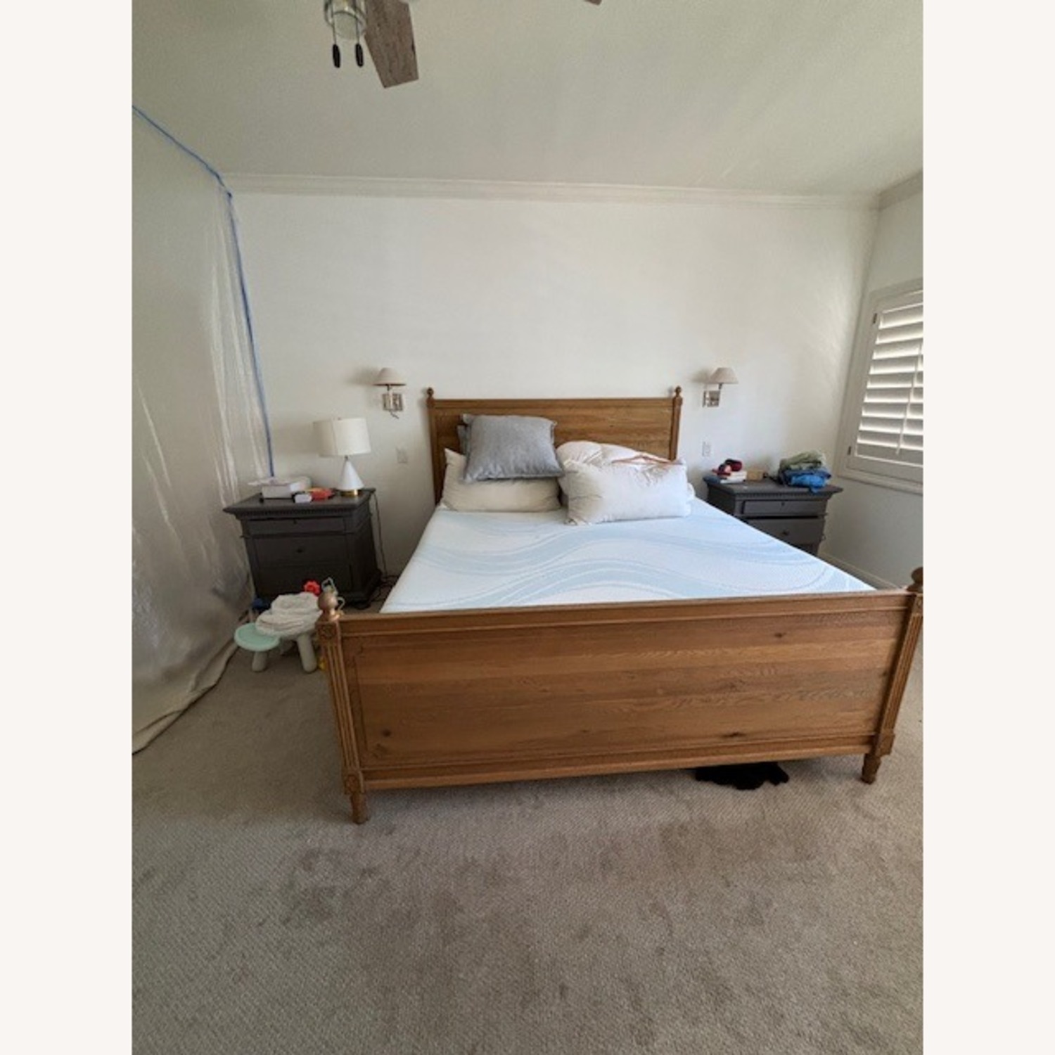 Restoration Hardware Louis XVI Natural Headboard - image-3