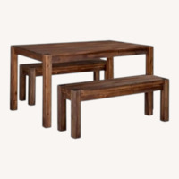 Macy's Avondale Wood Dining Table and Benches