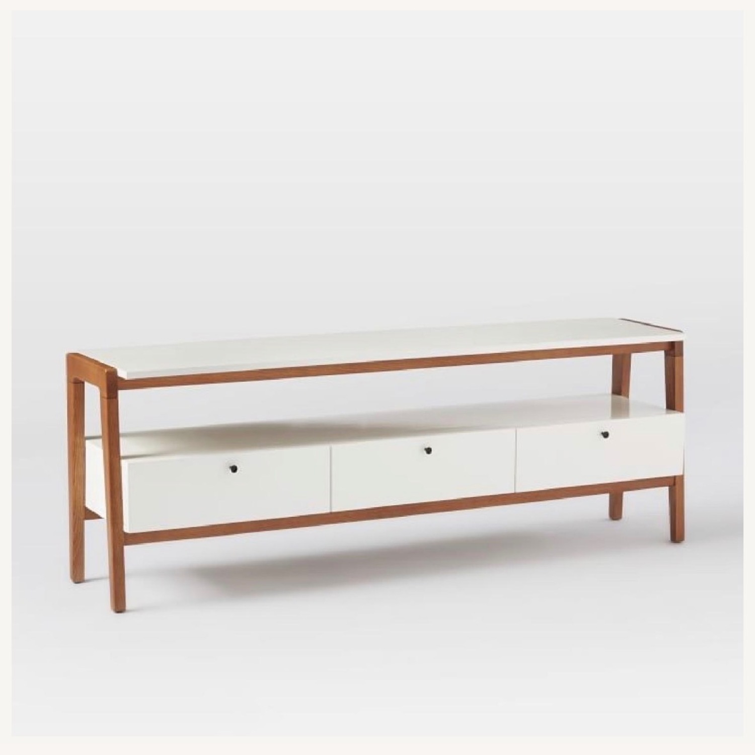 West Elm Modern White Media Console - image-1