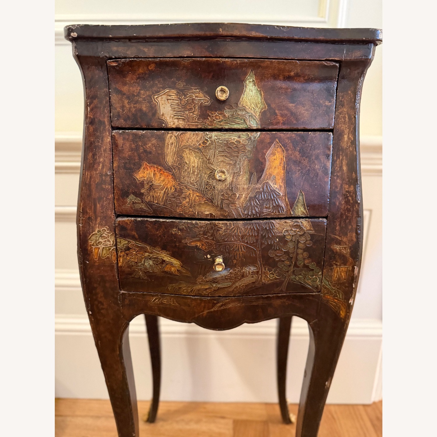 Vintage/Antique Finds Black Wood Side Table - image-6