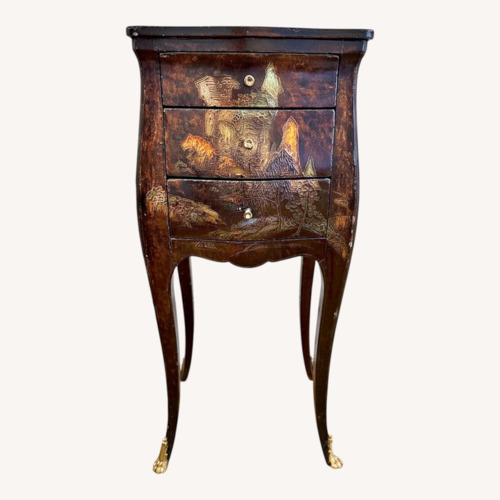 Used Vintage/Antique Finds Black Wood Side Table for sale on AptDeco