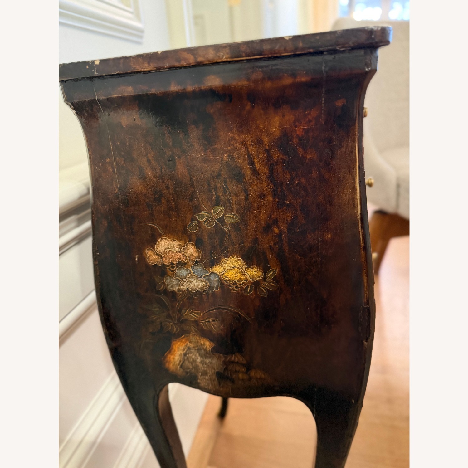 Vintage/Antique Finds Black Wood Side Table - image-2