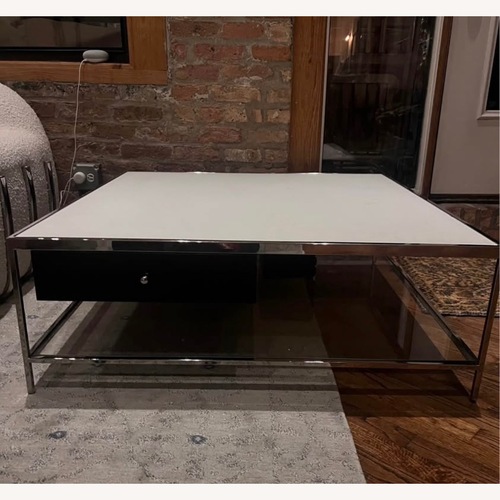 Used Mitchell Gold + Bob Williams Manning White Coffee Table for sale on AptDeco