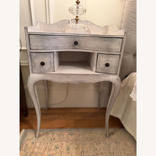Used Antique Light Gray Wood Side Tables for sale on AptDeco