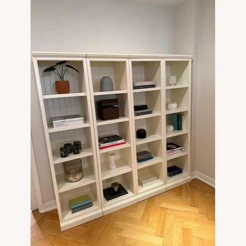 Used Aubrey White Wood Bookcase for sale on AptDeco