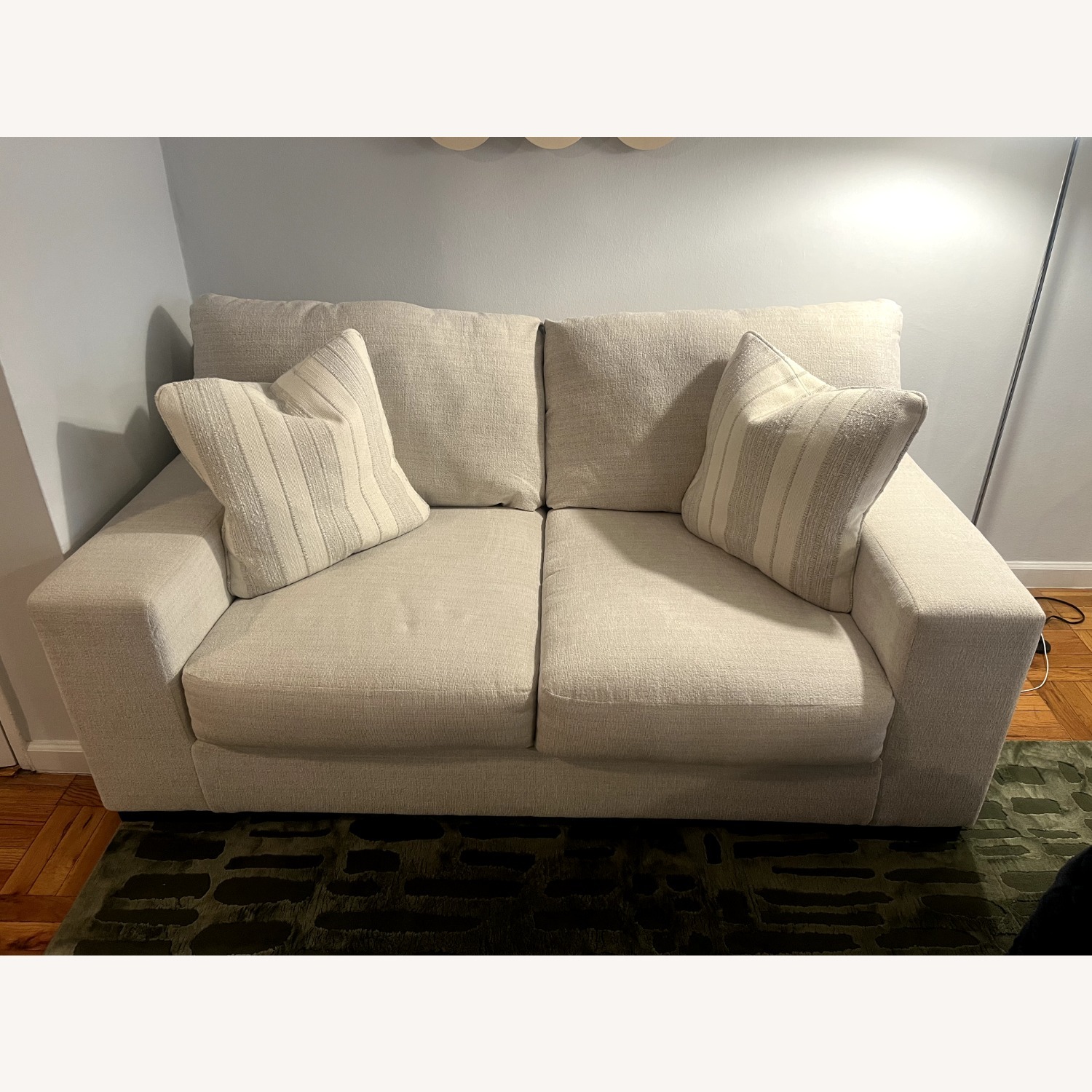 Ashley Furniture Maggie Natural Fabric Loveseat - image-2