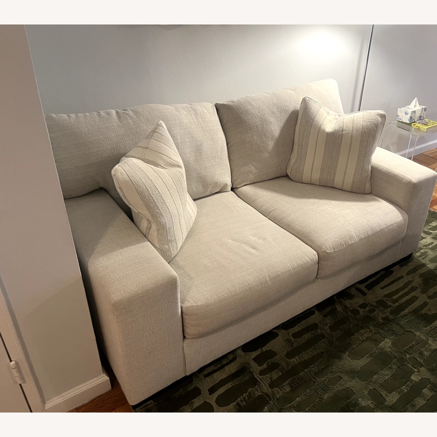 Ashley Furniture Maggie Natural Fabric Loveseat - image-1