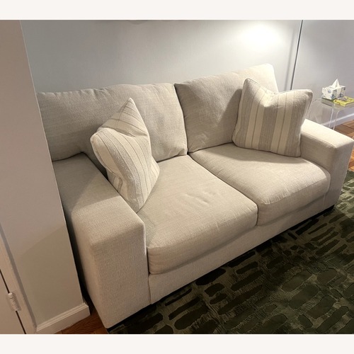 Used Ashley Furniture Maggie Natural Fabric Loveseat for sale on AptDeco