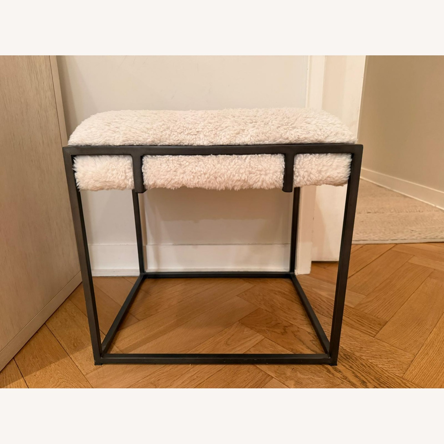 Restoration Hardware Baby & Child White Stool - image-1