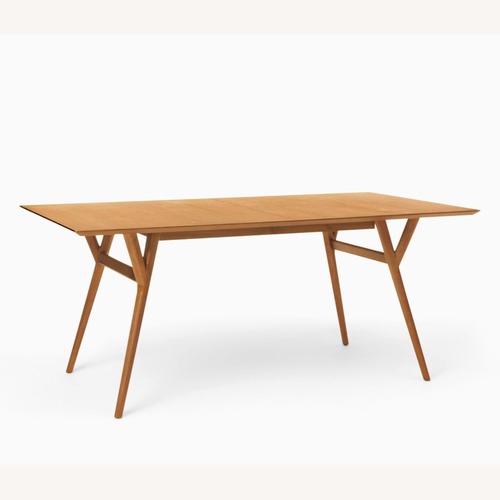 Used West Elm Mid-century Natural Dining Table for sale on AptDeco