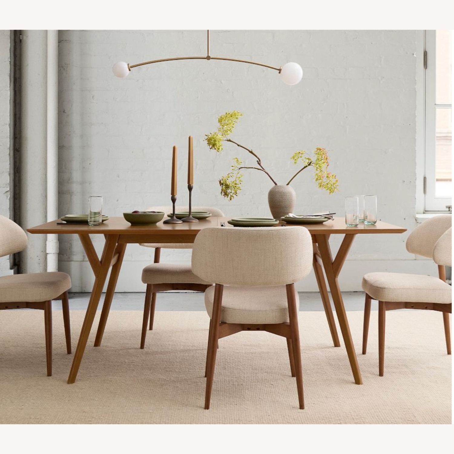 West Elm Mid-century Natural Dining Table - image-5