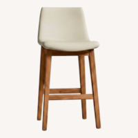 Light Gray Faux Leather Stools