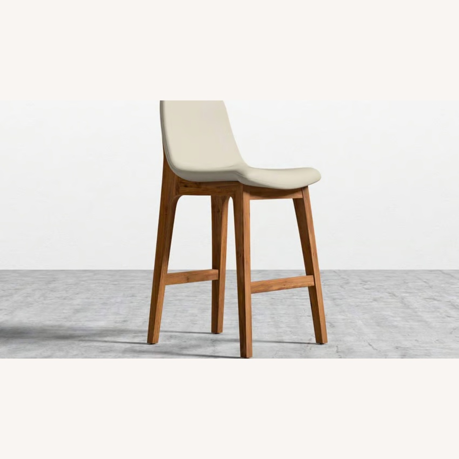 Light Gray Faux Leather Stools - image-4