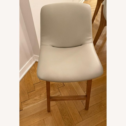 Used Light Gray Faux Leather Stools for sale on AptDeco