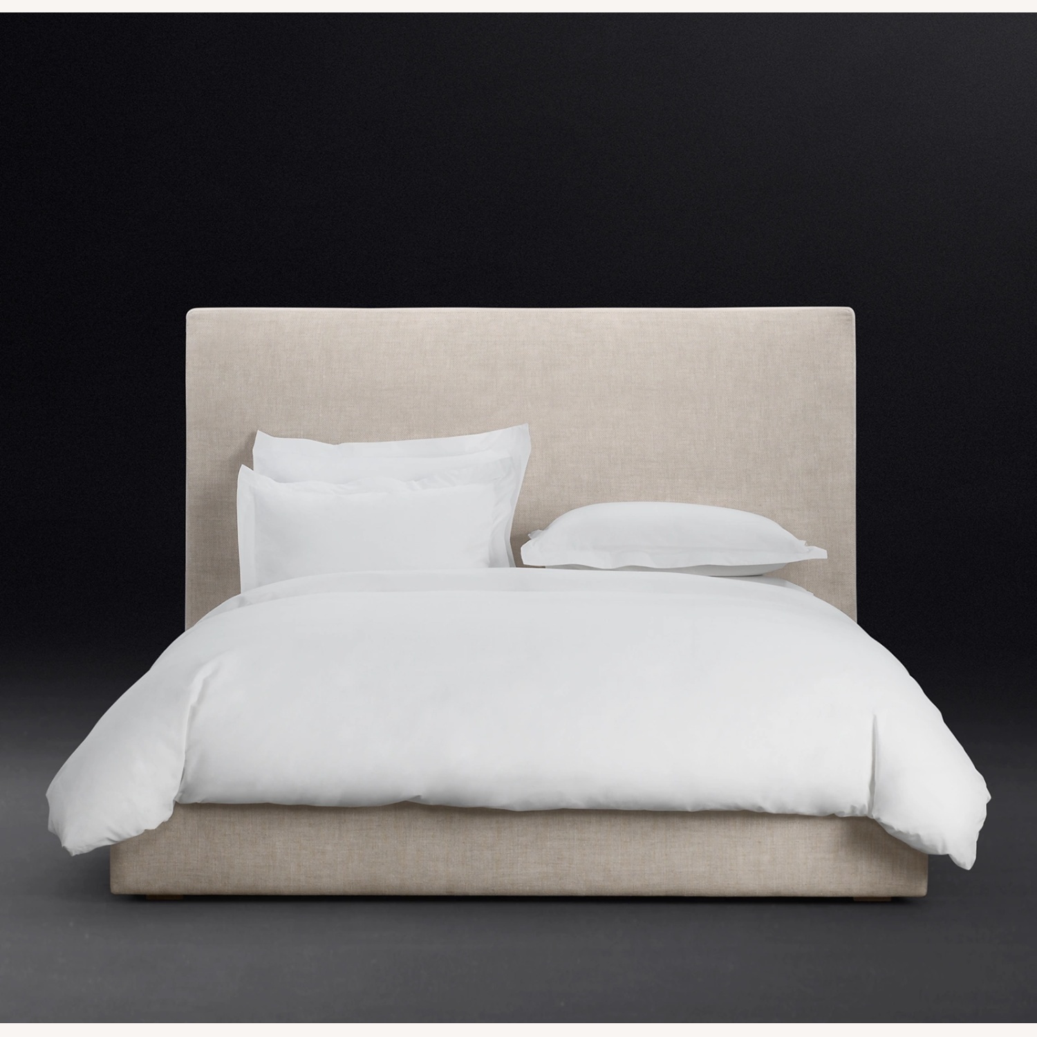 Restoration Hardware Sullivan White Fabric King Bed - image-4