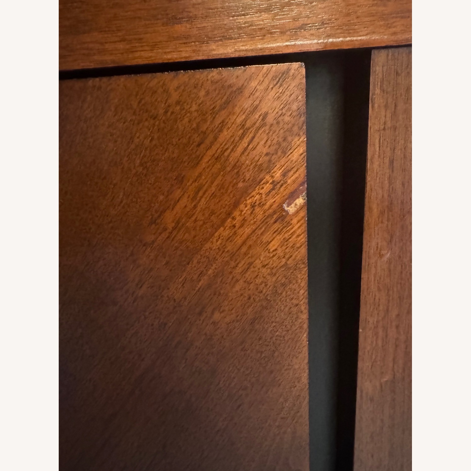 Vintage Dark Brown Wood Mid-Century Sideboard - image-5